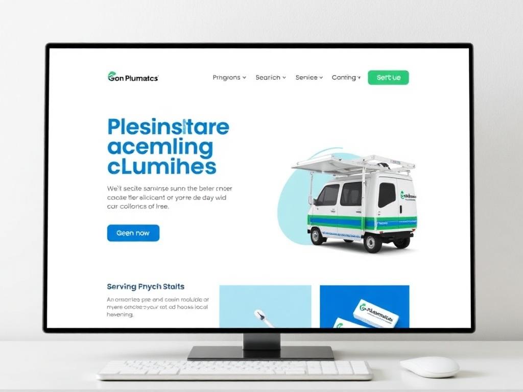 Voorbeeldwebsite voor een loodgieter